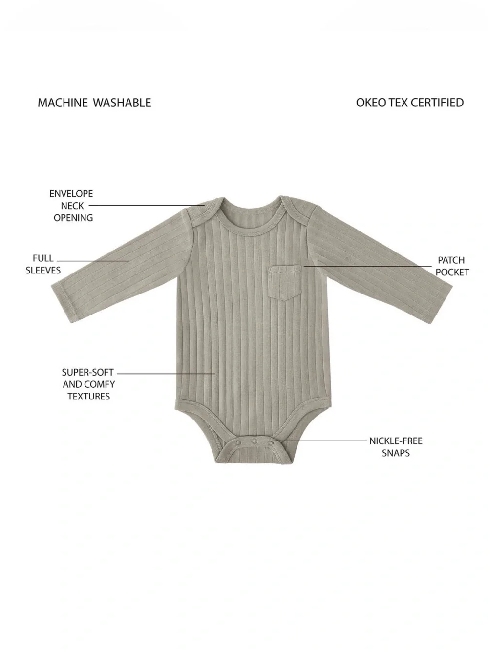 NWT Member’s Mark 4-pack Long Sleeve Organic Cotton Bodysuit